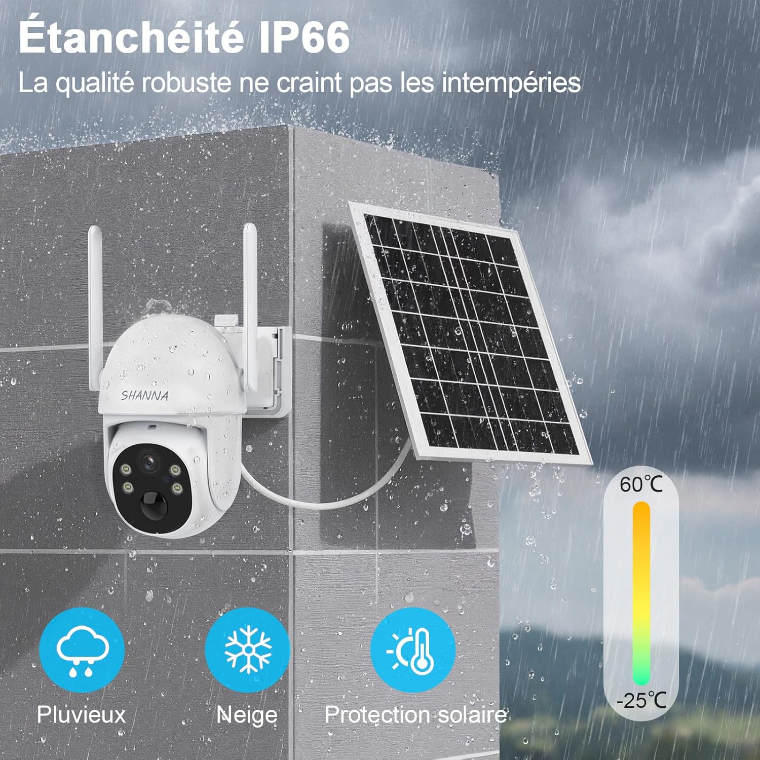 Camera 4G Solaire Extérieur