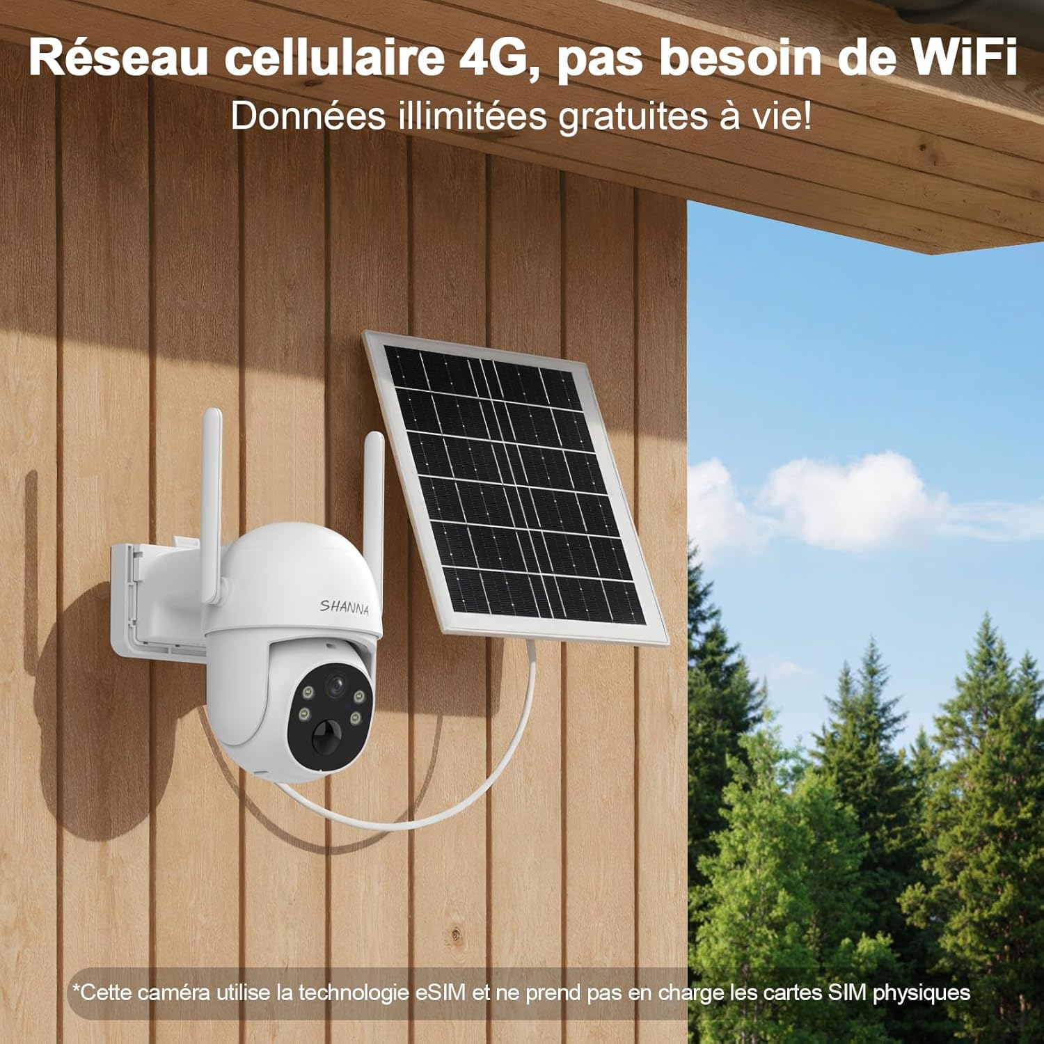 Camera 4G Solaire Extérieur