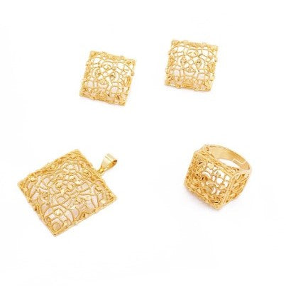 Ensemble de bijoux plaqué or pour femmes