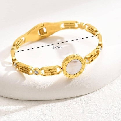 Bracelet à ouverture en acier inoxydable pour femmes