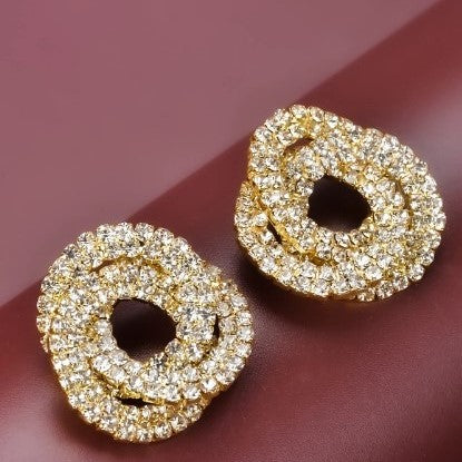 oucles d'oreilles clous en strass avec des pierre zircon