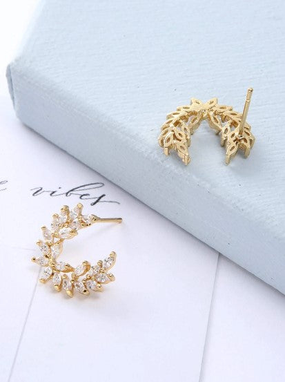 Ensemble de bijoux de créateur en strass 3 pièces en cuivre