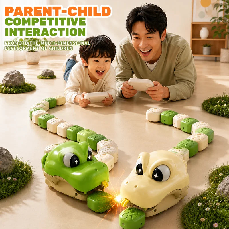 Magnetic Snake Game Remote Control Car Two Person Battle Interactive Bean Fighting Greedy Snake Swallowing Snake Toy Car