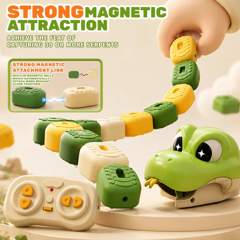 Magnetic Snake Game Remote Control Car Two Person Battle Interactive Bean Fighting Greedy Snake Swallowing Snake Toy Car