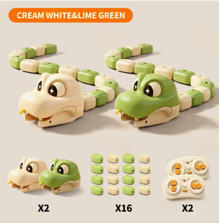Magnetic Snake Game Remote Control Car Two Person Battle Interactive Bean Fighting Greedy Snake Swallowing Snake Toy Car