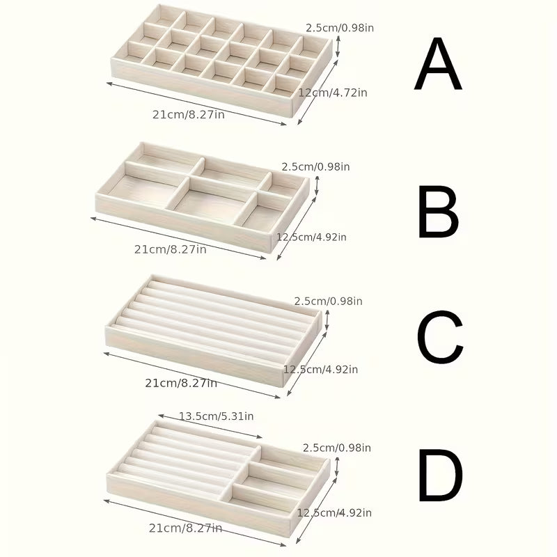 Pack 4 plateaux a bijoux